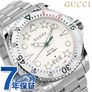 グッチ ダイヴ 40mm スイス製 クオーツ メンズ 腕時計 YA136336 GUCCI シルバー 