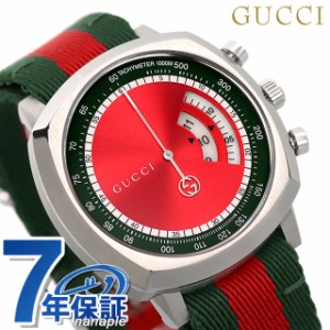 グッチ グリップ クオーツ 腕時計 ブランド メンズ レディース クロノグラフ GUCCI YA157304 アナログ レッド グリーン 赤 スイス製