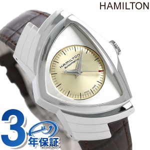 【5/23限定★先着1000円OFFクーポン】 HAMILTON ハミルトン ベンチュラ オート 34mm 自動巻き 腕時計 メンズ H24515521 ベージュ×ブラウ