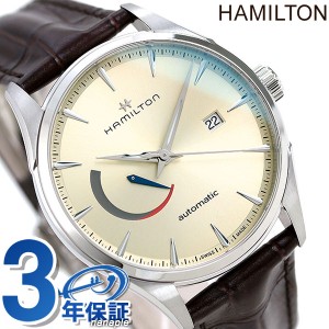 H32635521 ハミルトン HAMILTON ジャズマスター パワーリザーブ 自動巻き メンズ 腕時計 ベージュ×ブラウン 時計