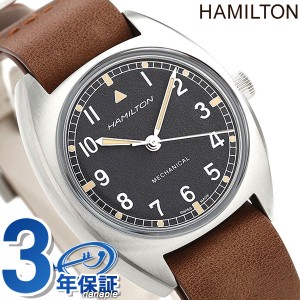 ハミルトン カーキ アビエーション パイロット パイオニア 36mm 手巻き 腕時計 メンズ H76419531 HAMILTON 時計 ブラック ブラウン