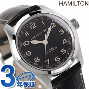 ハミルトン カーキ フィールド 38mm 自動巻き 腕時計 メンズ 革ベルト HAMILTON H70405730 アナログ ブラック 黒 スイス製