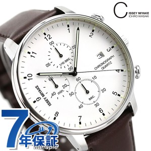 イッセイミヤケ クロノグラフ C シィ メンズ レディース 腕時計 NYAD009 ISSEY MIYAKE ホワイト ブラウン 時計