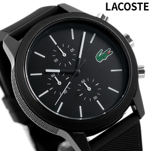 ラコステ 時計 44mm クオーツ メンズ 腕時計 2010972 LACOSTE オールブラック 黒