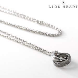 ライオンハート ネックレス メンズ レディース ブランド LION HEART エルエイチワン ダブルリング サージカルステンレス 03NE0055BK シル