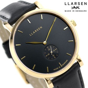 【6/13限定★1000円OFFクーポンにさらに+3倍】 エルラーセン ニコライ 41mm メンズ 腕時計 LL143GBCL LLARSEN ブラック