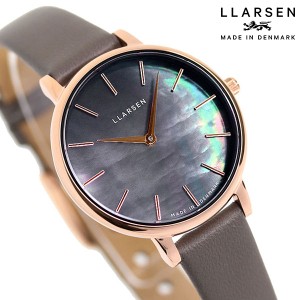 エルラーセン キャロライン 30mm 限定モデル レディース 腕時計 LL146RSBGY LLARSEN ブラックシェル グレー