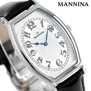 マンニーナ MANNINA メンズ 腕時計 トノー 31mm クオーツ 替えベルト付 MNN002-01 シルバー ブラック