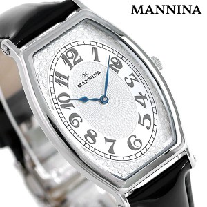 【2日間限定★全品400円OFFクーポン】 マンニーナ MANNINA メンズ 腕時計 トノー 31mm クオーツ 替えベルト付 MNN002-01 シルバー ブラッ