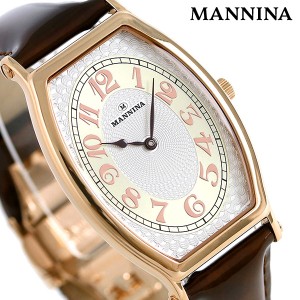 【6/13限定★1000円OFFクーポンにさらに+3倍】 マンニーナ MANNINA メンズ 腕時計 トノー 31mm クオーツ 替えベルト付 MNN002-02 シルバ