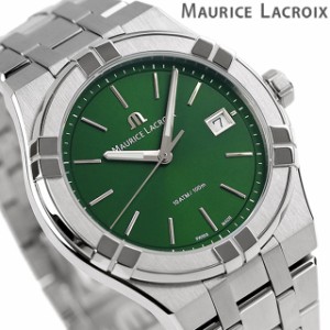 モーリスラクロア アイコン クオーツ 40mm クオーツ 腕時計 メンズ MAURICE LACROIX AI1108-SS002-630-1 アナログ グリーン スイス製