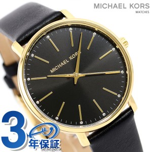 マイケルコース レディース 腕時計 パイパー 38mm MK2747 MICHAEL KORS ブラック 革ベルト 時計の通販はau PAY