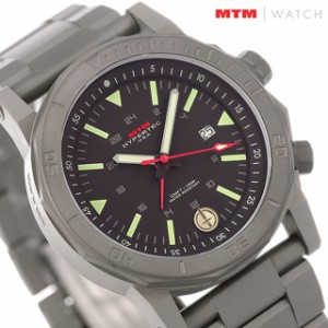 エム ティー エム H-61 クオーツ 腕時計 メンズ GMT MTM H61-SGR-LUMI-MBSS アナログ ブラック グレー 黒