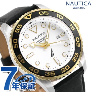 ノーティカ パシフィック ビーチ 44mm 100防水 クオーツ メンズ 腕時計 NAPPBF141 NAUTICA ホワイト ブラック