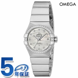 オメガ コンステレーション 27mm 自動巻き 腕時計 レディース ダイヤモンド OMEGA 123.15.27.20.55.002 アナログ ホワイトシェル 白 スイ