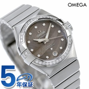 オメガ コンステレーション 27mm 自動巻き 腕時計 レディース ダイヤモンド OMEGA 123.15.27.20.56.001 アナログ グレー スイス製