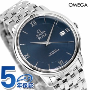 オメガ デビル プレステージ コーアクシャル 36.8MM 424.10.37.20.03.001 OMEGA 腕時計 ブランド ネイビー 新品 時計