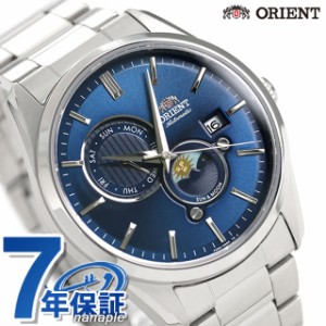 オリエント 自動巻き サン＆ムーン メンズ 腕時計 RN-AK0303L ORIENT 時計 機械式 ネイビー