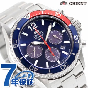 オリエント オリエントマコ ソーラーパワード 腕時計 メンズ クロノグラフ ORIENT RN-TX0201L アナログ ネイビー 日本製