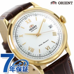 オリエント バンビーノ 自動巻き 腕時計 メンズ 革ベルト ORIENT SAC00007W0 アナログ ホワイト ブラウン 白