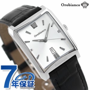 オロビアンコ パンダ クオーツ 腕時計 メンズ 革ベルト Orobianco OR001-3 アナログ シルバー ブラック 黒