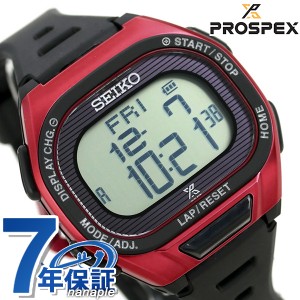 【2日間限定★400円OFFクーポン】 セイコー ランニングウォッチ メンズ 腕時計 ソーラー デジタル SBEF047 SEIKO プロスペックス レッド 