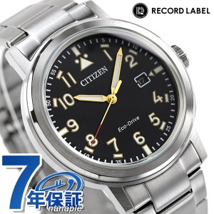シチズン コレクション レコードレーベル 流通限定モデル エコドライブ ソーラー メンズ 腕時計 AW1620-81E CITIZEN RECORD LABEL ブラッ