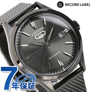 シチズン レコードレーベル C7 シーセブン 自動巻き メンズ 腕時計 NH8397-80H CITIZEN RECORD LABEL ブラック ガンメタル