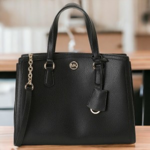 マイケルコース MICHAEL KORS 30F2G7CS2T 001 BLACK シャンタル サッチェル ミディアム 2WAY ショルダー・ハンドバッグ クロスボディ ブ