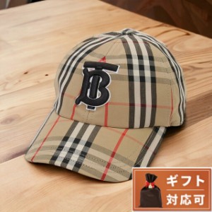 バーバリー BURBERRY 8068032 A7028 L TBロゴ モノグラムモチーフ ヴィンテージチェック コットンキャップ ベースボールキャップ 帽子 L