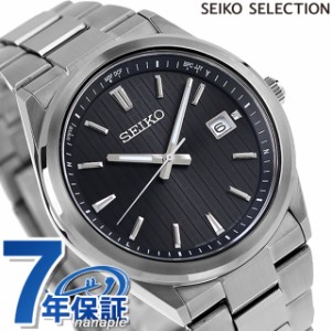 セイコーセレクション Sシリーズ ステンレス製 電波ソーラー 腕時計 ブランド メンズ SEIKO SELECTION SBTM351 アナログ ブラック 黒 日