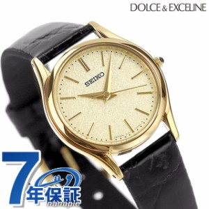 【2日間限定★全品400円OFFクーポン】 SEIKO エクセリーヌ クオーツ レディース SWDL160 DOLCE＆EXCELINE 腕時計 ゴールド ブラック レザ