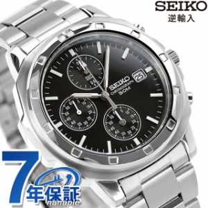 SEIKO 逆輸入 海外モデル 高速クロノグラフ SND191P1 (SND191P) メンズ 腕時計 クオーツ ブラック