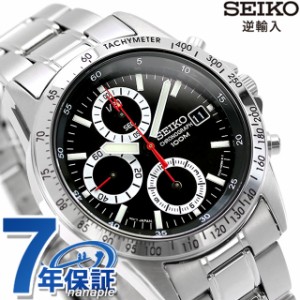 SEIKO 逆輸入 海外モデル 高速クロノグラフ SND371P1 (SND371P) メンズ 腕時計 クオーツ ブラック