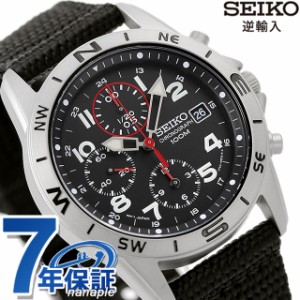 【2日間限定★400円OFFクーポン】 SEIKO 逆輸入 海外モデル 高速クロノグラフ SND399P1 (SND399P) メンズ 腕時計 クオーツ ブラック ナイ