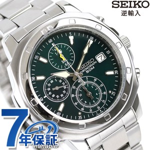 【2日間限定★400円OFFクーポン】 SEIKO 逆輸入 海外モデル 高速クロノグラフ SND411P1 メンズ 腕時計 クオーツ グリーン