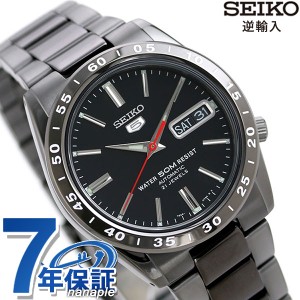 セイコー5 逆輸入 自動巻き 腕時計 メンズ 黒い稲妻 セイコー ファイブ SEIKO SNKE03K1 オールブラック 黒 プレゼント ギフト