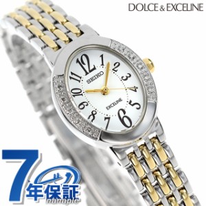 【2日間限定★400円OFFクーポン】 SEIKO エクセリーヌ ソーラー レディース SWCQ051 DOLCE＆EXCELINE 腕時計 ホワイト×ゴールド プレゼ