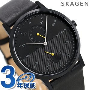 【あす着】スカーゲン 時計 メンズ 腕時計 SKAGEN クリストファー 42mm SKW6499 革ベルト オールブラックの通販はau