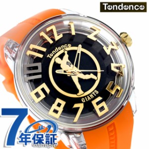 テンデンス キングドーム 阿部選手引退記念モデル クオーツ 腕時計 メンズ 数量限定モデル TENDENCE TY023014 アナログ ブラック オレン