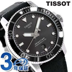ティソ T-スポーツ シースター 1000 オートマティック 45mm 自動巻き メンズ 腕時計 ブランド T120.407.17.051.00 TISSOT ブラック 革ベ