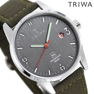 【2日間限定★全品400円OFFクーポン】 TRIWA トリワ 時計 ヒューマニウム メンズ レディース 腕時計 HU39D-CL080912 ダークグレー ミリタ