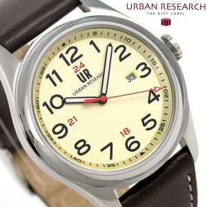 URBAN RESEARCH 3針デイト 革ベルト メンズ 腕時計 UR001-03 アーバンリサーチ ゴールド