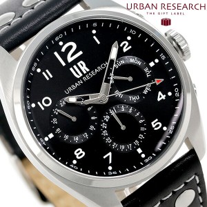 【2日間限定★400円OFFクーポン】 URBAN RESEARCH マルチファンクション メンズ 腕時計 UR002-01 アーバンリサーチ ブラック