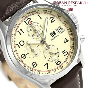 URBAN RESEARCH クロノグラフ 革ベルト メンズ 腕時計 UR003-03 アーバンリサーチ ゴールド