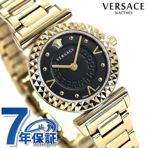 ヴェルサーチ 時計 レディース 腕時計 ブランド ミニ バニティ スイス製 VEAA00518 VERSACE ブラック×イエローゴールド 新品