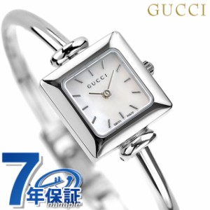 【2日間限定★400円OFFクーポン】 グッチ バングル 時計 レディース GUCCI 腕時計 ブランド 1900 ホワイトシェル YA019518