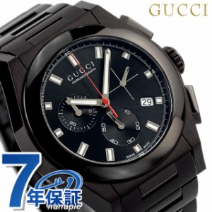 【2日間限定★全品400円OFFクーポン】【クロス付】 グッチ 時計 メンズ GUCCI 腕時計 パンテオン クロノグラフ オールブラック YA115237