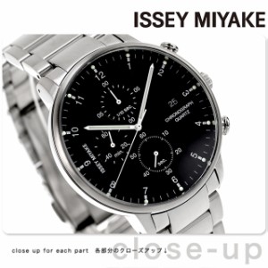 イッセイミヤケ シィ クオーツ クロノグラフ 腕時計 NYAD001 ISSEY MIYAKE ブラック