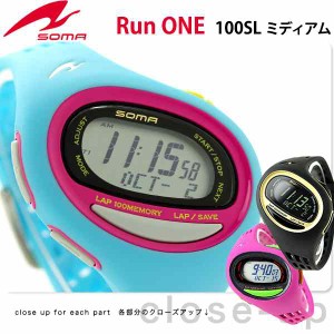 【2日間限定★全品400円OFFクーポン】 ソーマ ランニングウォッチ ランワン 100SL ミディアム 腕時計 DWJ09 SOMA 選べるモデル